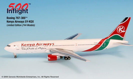 Inflight 500 Kenya Airways 5Y-KQX 767-300 1:500 Scale