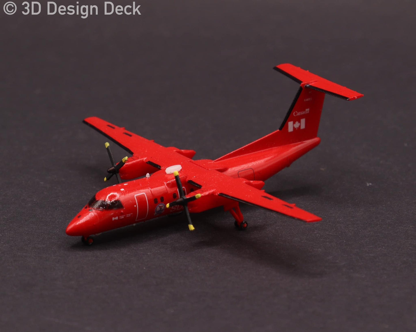 3D Design Deck Surveillance Transport Canada Dash-8 Q100 C-GCFJ 1:400 Scale