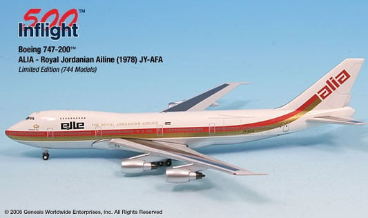 Inflight 500 Alia JY-AFA 747-200 1:500 Scale