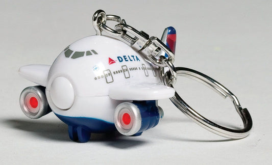 Delta Airplane Keychain W/Light & Sound