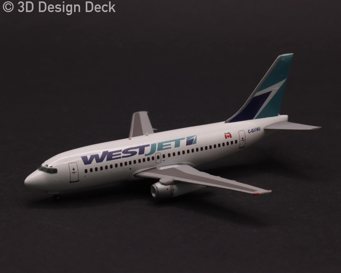 3D Design Deck WestJet Boeing 737-200 C-GXWJ 1:400 Scale