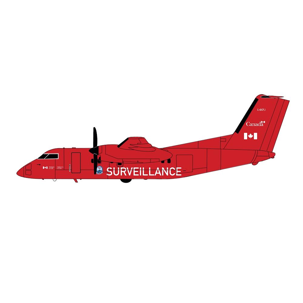 3D Design Deck Surveillance Transport Canada Dash-8 Q100 C-GCFJ 1:400 Scale