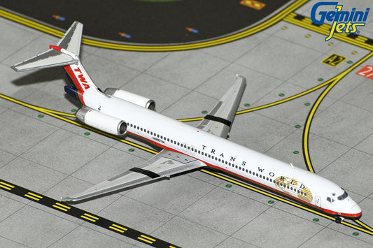 Gemini Jets Trans World Airlines (TWA) McDonnel Douglas MD-82 N960TW (final livery) GJTWA1711 1:400 Scale