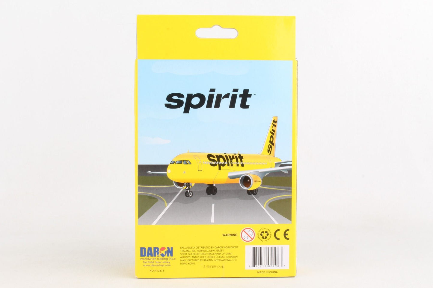 Spirit Airlines Single Plane Toy