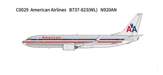 Panda Models American Airlines B737-823(WL) N920AN C0029 Die-Cast 1:400 Scale