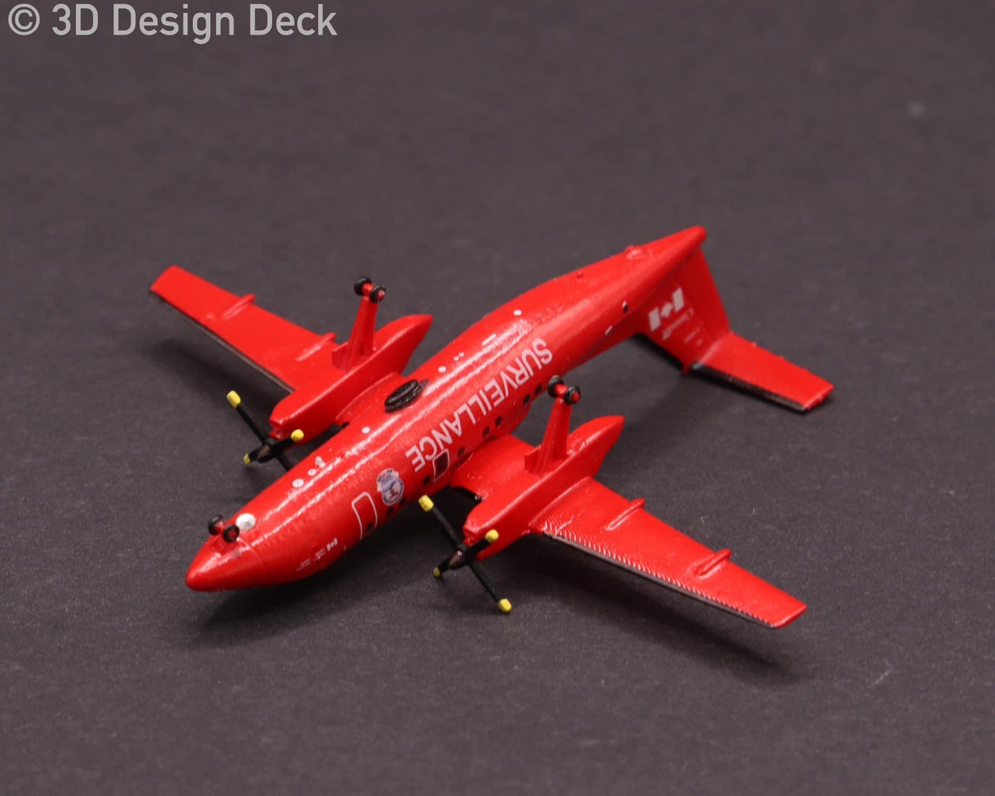 3D Design Deck Surveillance Transport Canada Dash-8 Q100 C-GCFJ 1:400 Scale