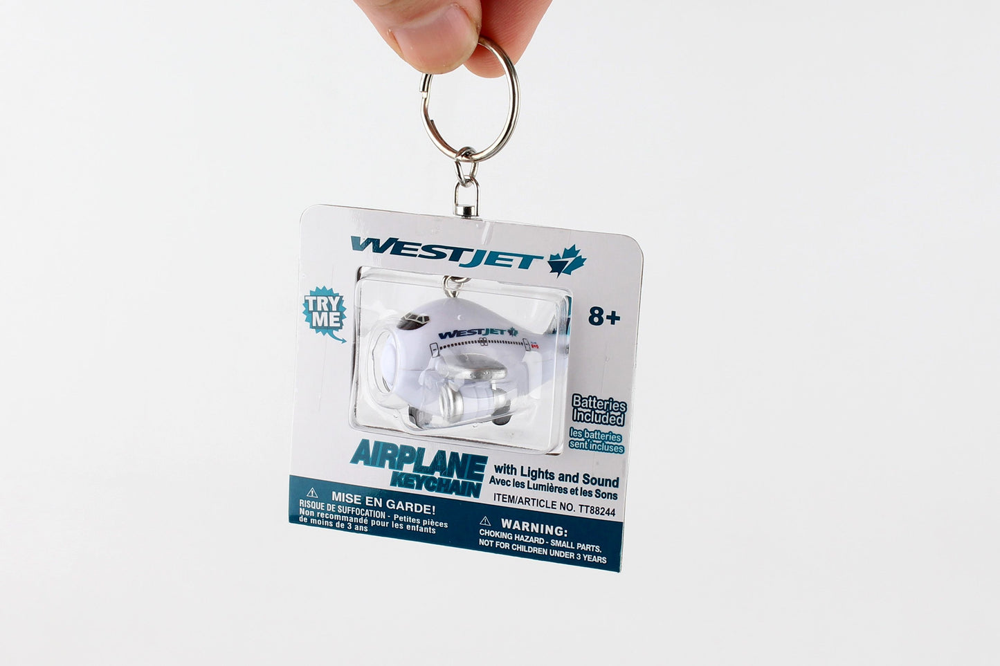 WestJet Airplane Keychain W/Light & Sound