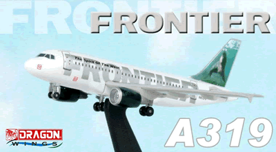 Dragon Wings Frontier Airlines Airbus A319 "Seal Tail" reg# N905FR 1:400 Scale