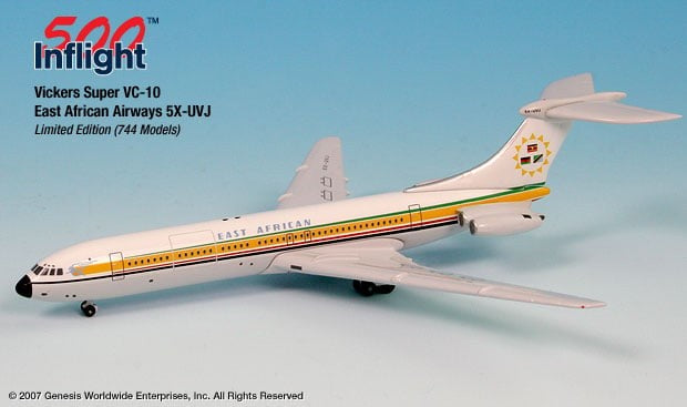 Inflight 500 East African Airways 5X-UVJ VC-10 1:500 Scale