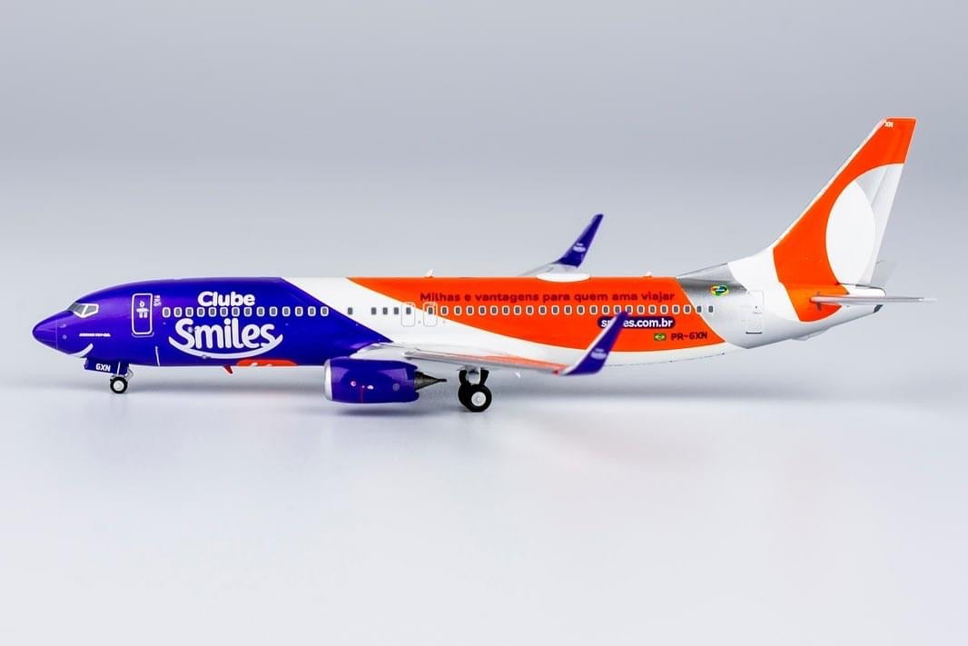 Gol Brasil Boeing 737-800 PR-GXN Smiles Club Die-Cast NG Models 58195 Scale 1:400