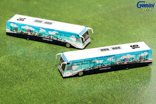 Greener US Airways Cobus 3000 Set of 2 Buses G2USA574 Die-Cast 1:200 Scale