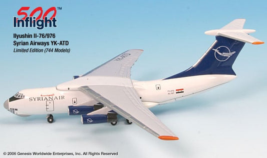 Inflight 500 Syrian Airways YK-ATD IL-76 1:500 Scale