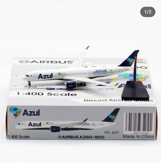 Aviation 400 Azul Linhas Aereas Brasileiras Airbus A350-941 PR-AOY With Stand AV4153 1:400 Scale