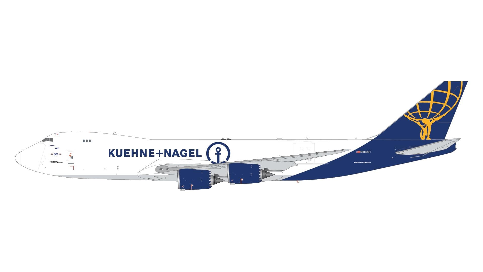 Gemini 200 Atlas Air/Kuehne+Nagel B747-8F N862GT (Second to Last Boein ...